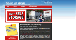 Desktop Screenshot of mcleanselfstorage.com